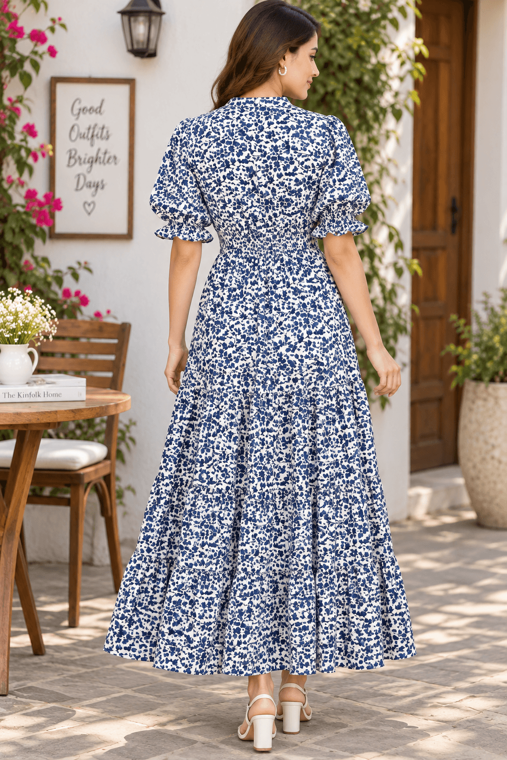 Floral Printed Tie-Waist Tiered Maxi Dress